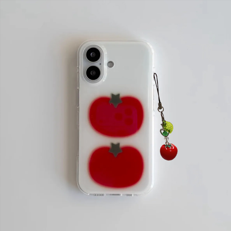 Cute Anime Case - Korean Ins Two Ted Tomato Cartoon