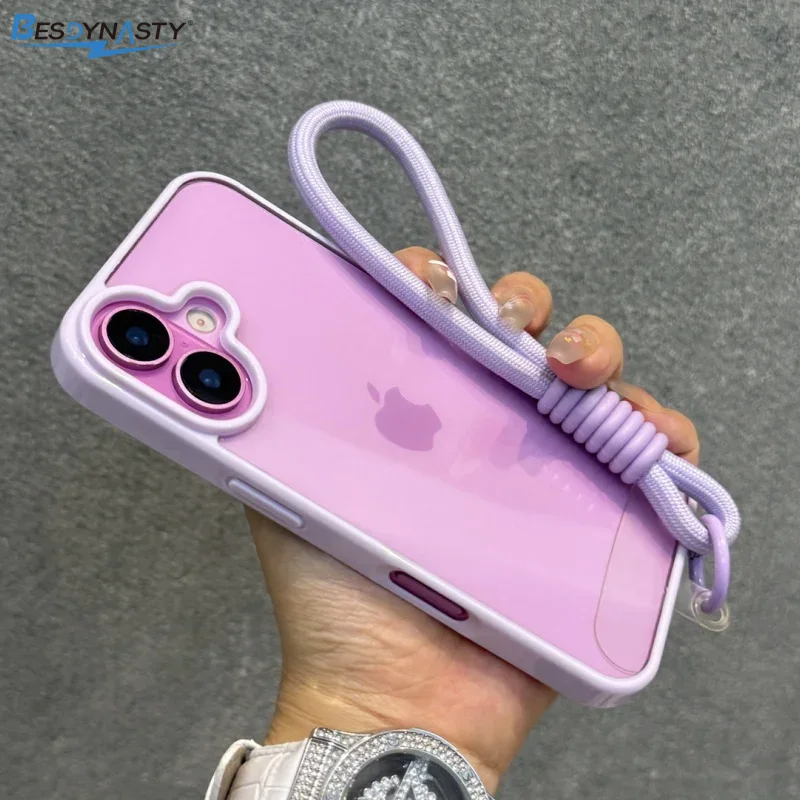 Phone Cases Pinterest - Luxury Candy Color Bumper Lanyard Phone