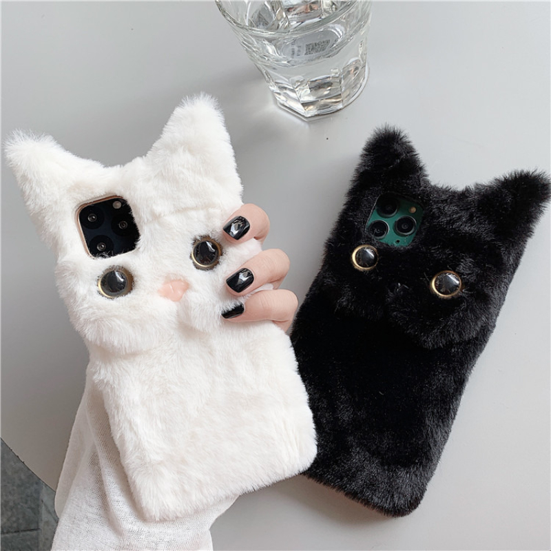 3D Cute Cartoon Cat Furry Plus - огляд і ціна Phone Cases For Iphone 13