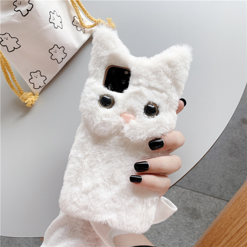 3D Cute Cartoon Cat Furry Plus - огляд і ціна Phone Cases For Iphone 13