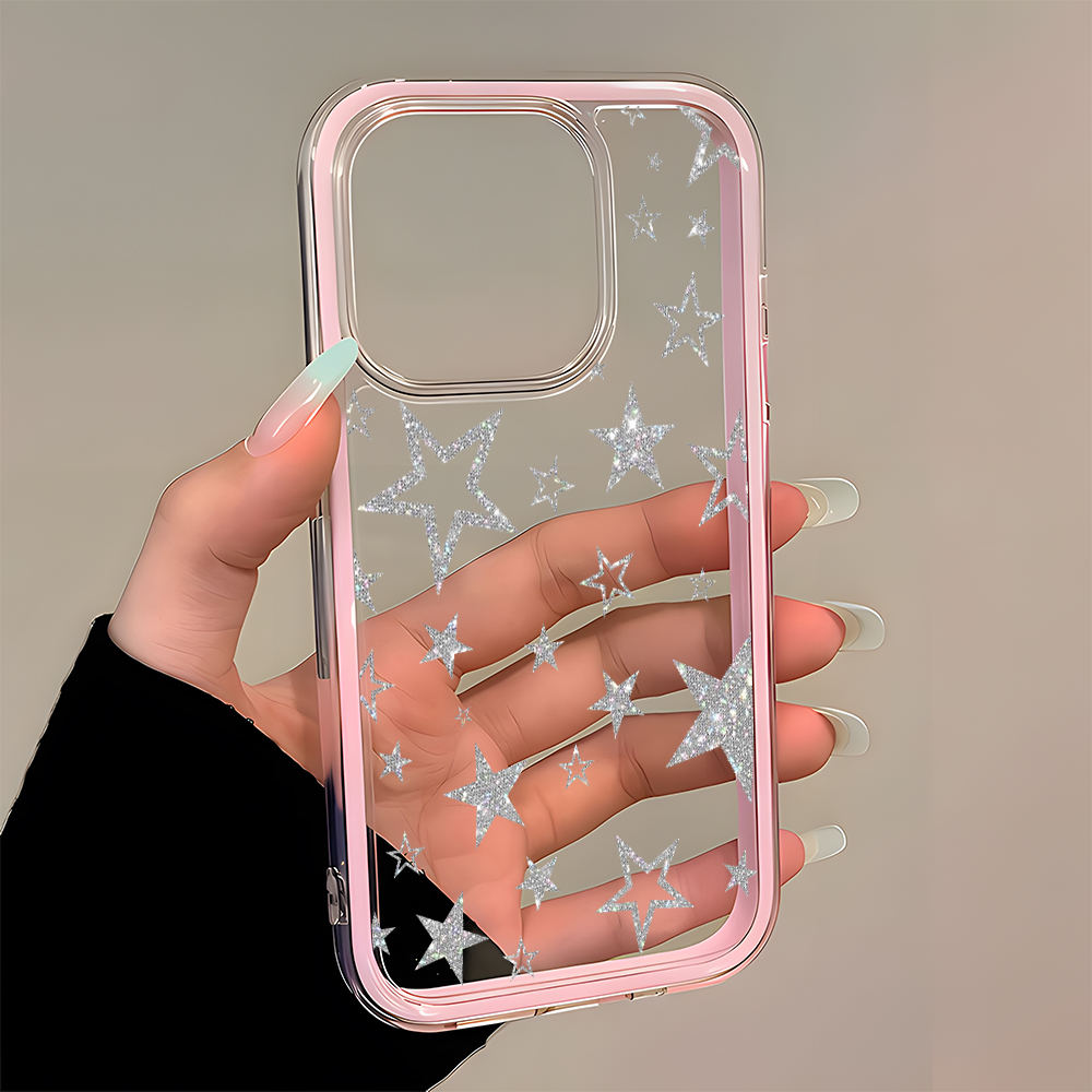 Glitter Silver Star Pattern Cl - огляд і ціна Phone Cases Pinterest