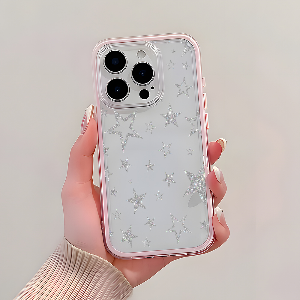 Glitter Silver Star Pattern Cl - огляд і ціна Phone Cases Pinterest