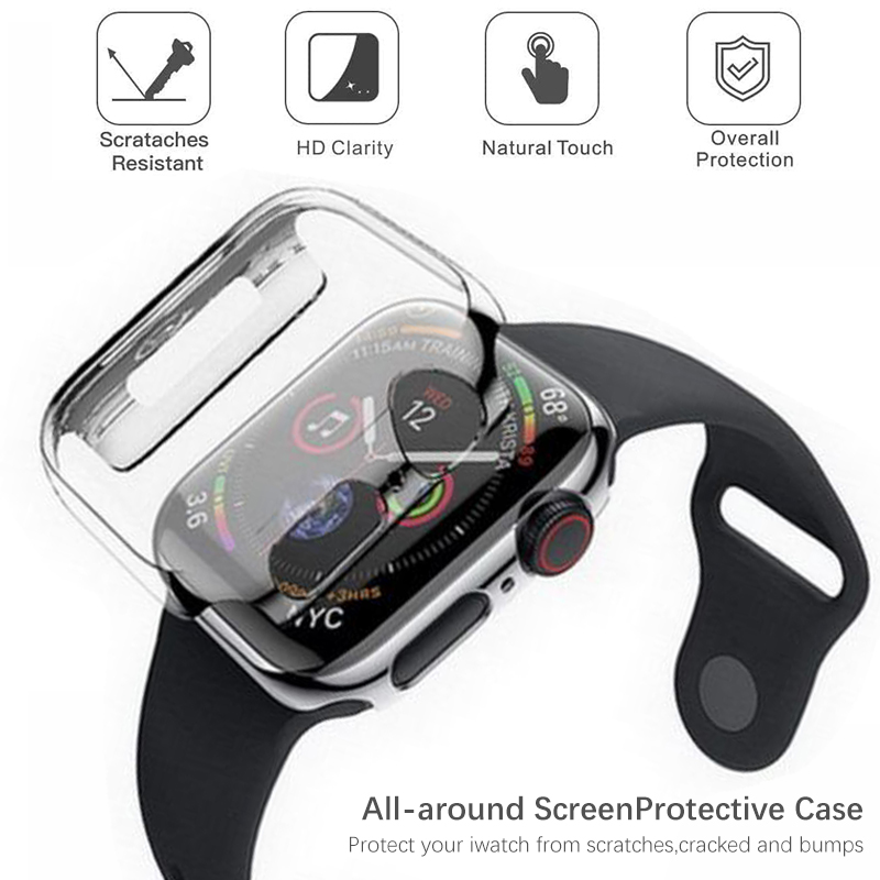 1PC 44\40mm Ultra-thin Hard Sc - огляд і ціна Transparent Thin Case