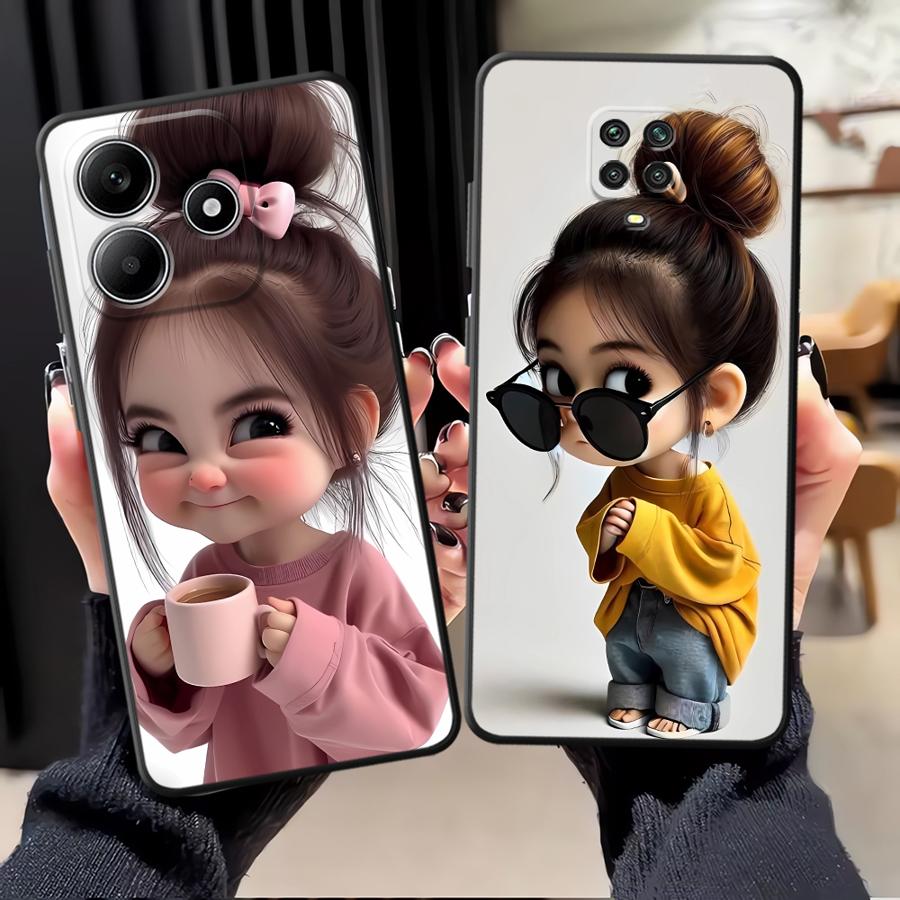 Cartoon Girl Pattern Funda Pho - огляд і ціна Phone Cases Redmi