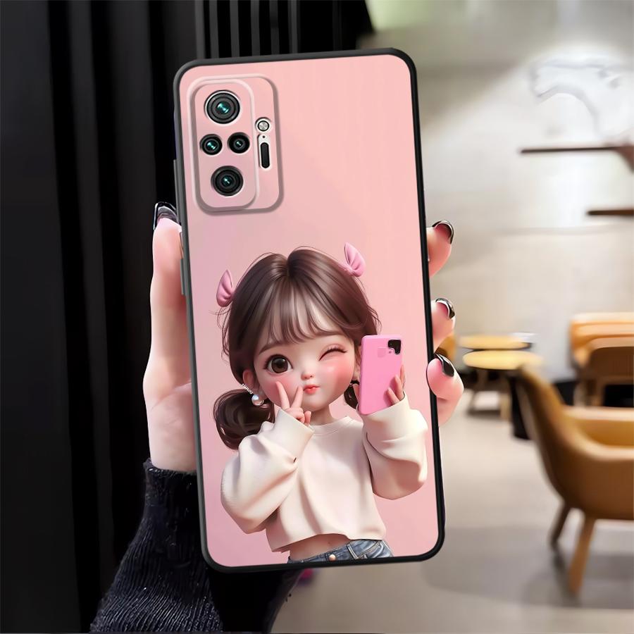 Cartoon Girl Pattern Funda Pho - огляд і ціна Phone Cases Redmi