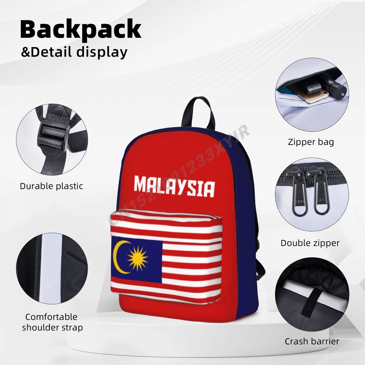 Unisex Backpack Malaysia Flag  - огляд і ціна Phone Cases Malaysia